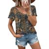 Zeagoo Sexy Tops for Women Deep V Neck Shirts Summer Low Cut Top Short Sleeve Tshirts Trendy Clothes Fashion Clothing(Mz912)