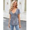 Zeagoo Sexy Tops for Women Deep V Neck Shirts Summer Low Cut Top Short Sleeve Tshirts Trendy Clothes Fashion Clothing(Mz913)