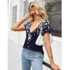 Zeagoo Sexy Tops for Women Deep V Neck Shirts Summer Low Cut Top Short Sleeve Tshirts Trendy Clothes Fashion Clothing(Sf103)