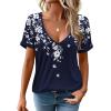 Zeagoo Sexy Tops for Women Deep V Neck Shirts Summer Low Cut Top Short Sleeve Tshirts Trendy Clothes Fashion Clothing(Sf103)