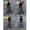Zeagoo Skirts for Women Summer Boho Casual Maxi Flowy Elastic High Waist A-Line Tiered Swing Floral Long Skirts with Pockets(Black Floral 02)