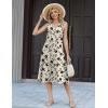 Zeagoo Summer Dress for Women 2026 Sleeveless Tank Midi Dress Vacation Beach Sundress Aline Boho Clothing(Apricot Floral)