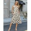 Zeagoo Summer Dress for Women 2026 Sleeveless Tank Midi Dress Vacation Beach Sundress Aline Boho Clothing(Apricot Floral)