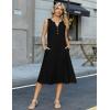 Zeagoo Summer Dress for Women 2026 Sleeveless Tank Midi Dress Vacation Beach Sundress Aline Boho Clothing(Black)