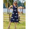 Zeagoo Summer Dress for Women 2026 Sleeveless Tank Midi Dress Vacation Beach Sundress Aline Boho Clothing(Blue Floral)