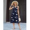 Zeagoo Summer Dress for Women 2026 Sleeveless Tank Midi Dress Vacation Beach Sundress Aline Boho Clothing(Blue Floral)