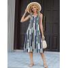 Zeagoo Summer Dress for Women 2026 Sleeveless Tank Midi Dress Vacation Beach Sundress Aline Boho Clothing(Blue Geometry)