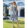 Zeagoo Summer Dress for Women 2026 Sleeveless Tank Midi Dress Vacation Beach Sundress Aline Boho Clothing(Blue Geometry)