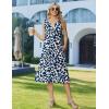 Zeagoo Summer Dress for Women 2026 Sleeveless Tank Midi Dress Vacation Beach Sundress Aline Boho Clothing(Blue Plant Leaves)