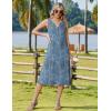 Zeagoo Summer Dress for Women 2026 Sleeveless Tank Midi Dress Vacation Beach Sundress Aline Boho Clothing(Blue Plants)