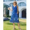 Zeagoo Summer Dress for Women 2026 Sleeveless Tank Midi Dress Vacation Beach Sundress Aline Boho Clothing(Blue Print)