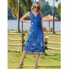 Zeagoo Summer Dress for Women 2026 Sleeveless Tank Midi Dress Vacation Beach Sundress Aline Boho Clothing(Blue Print)