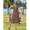 Zeagoo Summer Dress for Women 2026 Sleeveless Tank Midi Dress Vacation Beach Sundress Aline Boho Clothing(Coffee Floral)