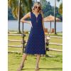 Zeagoo Summer Dress for Women 2026 Sleeveless Tank Midi Dress Vacation Beach Sundress Aline Boho Clothing(Navy Blue Polka Dots)