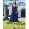 Zeagoo Summer Dress for Women 2026 Sleeveless Tank Midi Dress Vacation Beach Sundress Aline Boho Clothing(Navy Blue Polka Dots)
