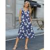 Zeagoo Summer Dress for Women 2026 Sleeveless Tank Midi Dress Vacation Beach Sundress Aline Boho Clothing(Navy Hawaiian Floral)