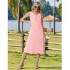 Zeagoo Summer Dress for Women 2026 Sleeveless Tank Midi Dress Vacation Beach Sundress Aline Boho Clothing(Pink)