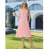 Zeagoo Summer Dress for Women 2026 Sleeveless Tank Midi Dress Vacation Beach Sundress Aline Boho Clothing(Pink)