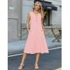 Zeagoo Summer Dress for Women 2026 Sleeveless Tank Midi Dress Vacation Beach Sundress Aline Boho Clothing(Pink)