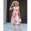 Zeagoo Summer Dress for Women 2026 Sleeveless Tank Midi Dress Vacation Beach Sundress Aline Boho Clothing(Pink Marble Pattern)