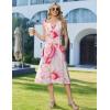 Zeagoo Summer Dress for Women 2026 Sleeveless Tank Midi Dress Vacation Beach Sundress Aline Boho Clothing(Pink Marble Pattern)