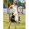 Zeagoo Summer Dress for Women 2026 Sleeveless Tank Midi Dress Vacation Beach Sundress Aline Boho Clothing(Pink White Floral)