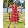 Zeagoo Summer Dress for Women 2026 Sleeveless Tank Midi Dress Vacation Beach Sundress Aline Boho Clothing(Red Floral)