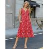 Zeagoo Summer Dress for Women 2026 Sleeveless Tank Midi Dress Vacation Beach Sundress Aline Boho Clothing(Red Floral)