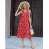 Zeagoo Summer Dress for Women 2026 Sleeveless Tank Midi Dress Vacation Beach Sundress Aline Boho Clothing(Red Floral)