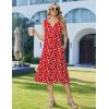 Zeagoo Summer Dress for Women 2026 Sleeveless Tank Midi Dress Vacation Beach Sundress Aline Boho Clothing(Red Floral)