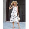 Zeagoo Summer Dress for Women 2026 Sleeveless Tank Midi Dress Vacation Beach Sundress Aline Boho Clothing(White Floral)