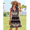 Zeagoo Summer Dresses for Women Boho Beach Dress Sleeveless Sundresses with Pockets Casual Loose Tank Tshirt Sun Dress(Black Printed)