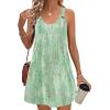 Zeagoo Summer Dresses for Women Boho Beach Dress Sleeveless Sundresses with Pockets Casual Loose Tank Tshirt Sun Dress(Green Floral Print)