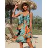 Zeagoo Summer Dresses for Women Boho Beach Dress Sleeveless Sundresses with Pockets Casual Loose Tank Tshirt Sun Dress(Leaf Print)