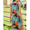 Zeagoo Summer Dresses for Women Boho Beach Dress Sleeveless Sundresses with Pockets Casual Loose Tank Tshirt Sun Dress(Leaf Print)