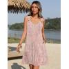 Zeagoo Summer Dresses for Women Boho Beach Dress Sleeveless Sundresses with Pockets Casual Loose Tank Tshirt Sun Dress(Pink Floral Print)