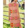 Zeagoo Summer Dresses for Women Boho Beach Dress Sleeveless Sundresses with Pockets Casual Loose Tank Tshirt Sun Dress(Pink Printed)
