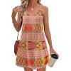 Zeagoo Summer Dresses for Women Boho Beach Dress Sleeveless Sundresses with Pockets Casual Loose Tank Tshirt Sun Dress(Pink Printed)