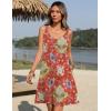 Zeagoo Summer Dresses for Women Boho Beach Dress Sleeveless Sundresses with Pockets Casual Loose Tank Tshirt Sun Dress(Red Printed)