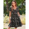Zeagoo Summer Tiered Mini Dress with Pockets Ruffle Sleeve V-Neck Casual Dress A Line Boho Flowy Sundress 2025 Vacation(A03-xh441)