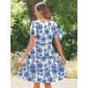Zeagoo Summer Tiered Mini Dress with Pockets Ruffle Sleeve V-Neck Casual Dress A Line Boho Flowy Sundress 2025 Vacation(Bf163)