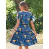 Zeagoo Summer Tiered Mini Dress with Pockets Ruffle Sleeve V-Neck Casual Dress A Line Boho Flowy Sundress 2025 Vacation(Bf165)