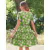 Zeagoo Summer Tiered Mini Dress with Pockets Ruffle Sleeve V-Neck Casual Dress A Line Boho Flowy Sundress 2025 Vacation(Dh594)
