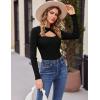 Zeagoo Sweaters for Women 2026 Knit Trendy Long Sleeve Lightweight Slim Fit Pullover Cutout Tops S-XXL(Black)