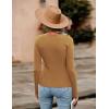 Zeagoo Sweaters for Women 2026 Knit Trendy Long Sleeve Lightweight Slim Fit Pullover Cutout Tops S-XXL(Camel)