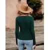 Zeagoo Sweaters for Women 2026 Knit Trendy Long Sleeve Lightweight Slim Fit Pullover Cutout Tops S-XXL(Dark Green)