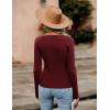 Zeagoo Sweaters for Women 2026 Knit Trendy Long Sleeve Lightweight Slim Fit Pullover Cutout Tops S-XXL(Dark Red)