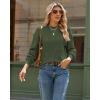 Zeagoo Sweaters for Women Fall Fashion 2025 Trendy Long Sleeve Turtleneck Pullover Lantern Knit Sweater Tops(Army Green)