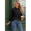 Zeagoo Sweaters for Women Fall Fashion 2025 Trendy Long Sleeve Turtleneck Pullover Lantern Knit Sweater Tops(Black)
