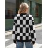 Zeagoo Sweaters for Women Fall Fashion 2025 Trendy Long Sleeve Turtleneck Pullover Lantern Knit Sweater Tops(Blackplaid)